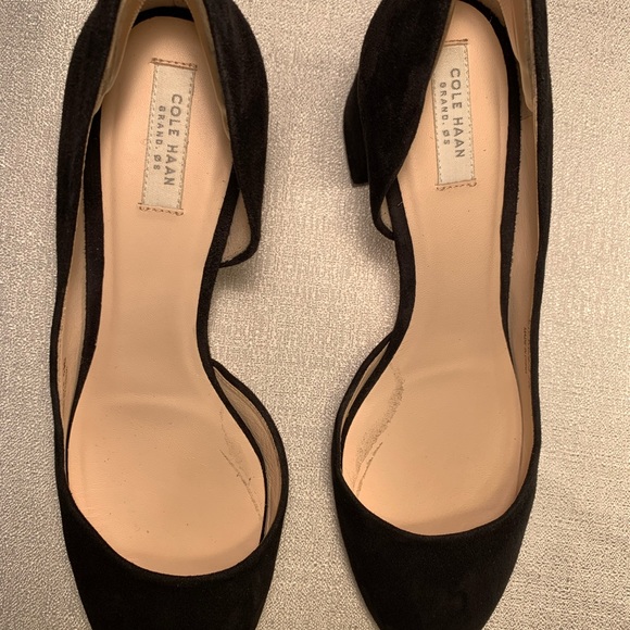 Cole Haan black genuine suede block heels. Never worn. - Picture 2 of 13